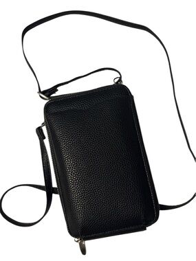 Classic Black Leather Crossbody Bag